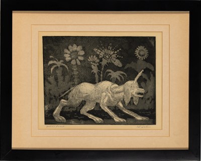 Lot 399 - Jaffee's etching of a unicorn-dog