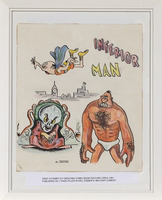 Lot 354 - The original art for Inferior Man - Jaffee's "alter ego" and his first published comic