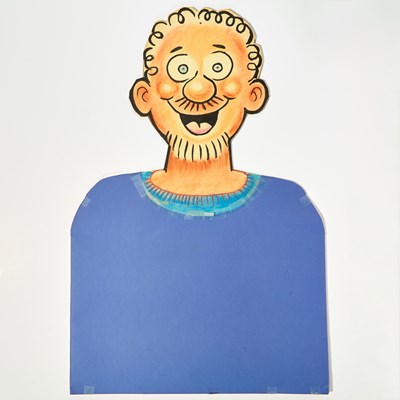 Lot 410 - A life-sized caricature self-portrait of Al Jaffee