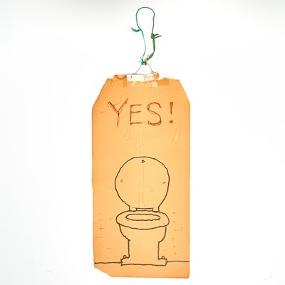 Lot 438 - A Hand Drawn Bathroom Sign