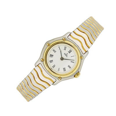 Lot 1063 - Ebel Stainless Steel and Gold 'Wave' Wristwatch