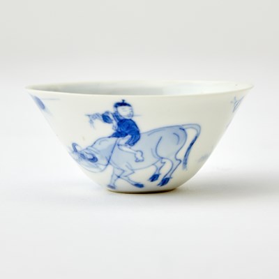 Lot 249 - A Chinese Blue and White Porcelain Wine Cup