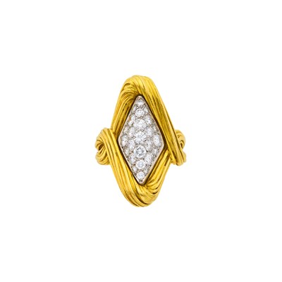 Lot 104 - Fred Gold, Platinum and Diamond Ring, France