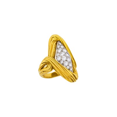 Lot 104 - Fred Gold, Platinum and Diamond Ring, France