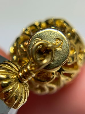 Lot 71 - Seaman Schepps Long Gold, Colored Stone Bead and Cultured Pearl 'Baroque' Necklace