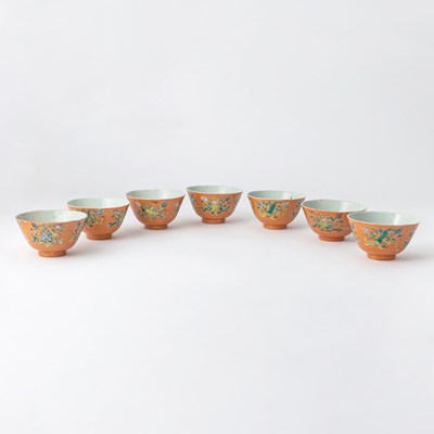 Lot 129 - Seven Chinese Enameled Porcelain Bowls