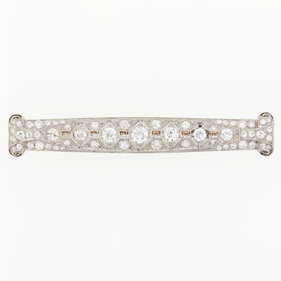 Lot 2224 - Platinum and Diamond Bar Pin