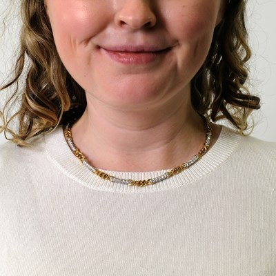 Lot 82 - Tiffany & Co. Platinum, Gold and Diamond Necklace