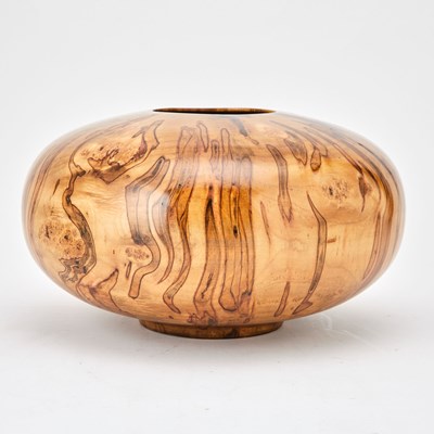 Lot 377 - Ed Moulthrop Turned Leopard Maple Vessel