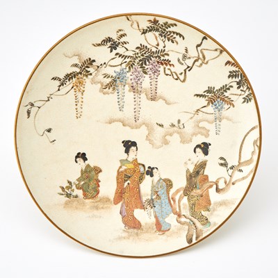 Lot 347 - A Japanese Satsuma Figural Dish