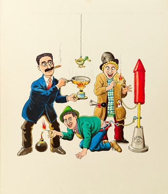 Lot 393 - Two original artworks of The Marx Brothers by Jaffee