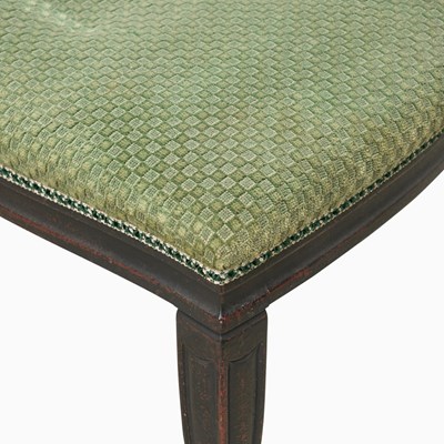 Lot 172 - Set of Six Regency Style Painted and Parcel Gilt Dining Chairs