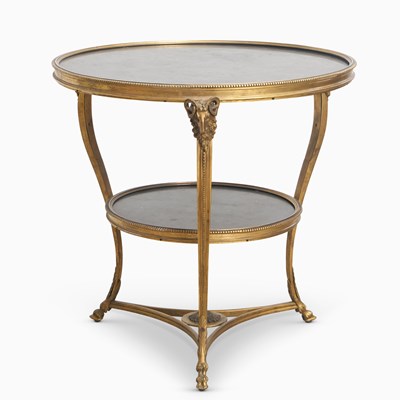 Lot 252 - Louis XVI Style Gilt-Metal and Marble Gueridon