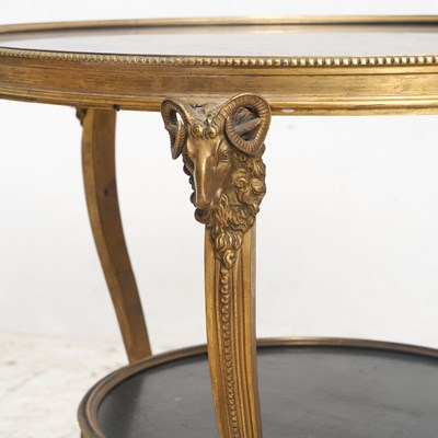 Lot 252 - Louis XVI Style Gilt-Metal and Marble Gueridon