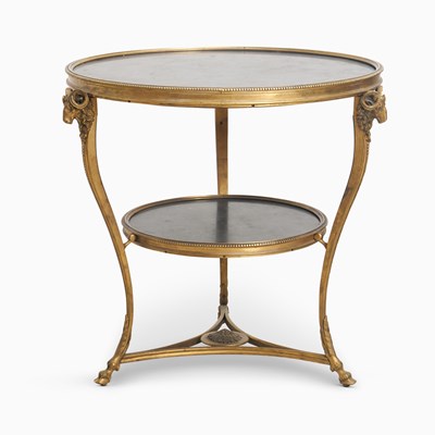 Lot 252 - Louis XVI Style Gilt-Metal and Marble Gueridon