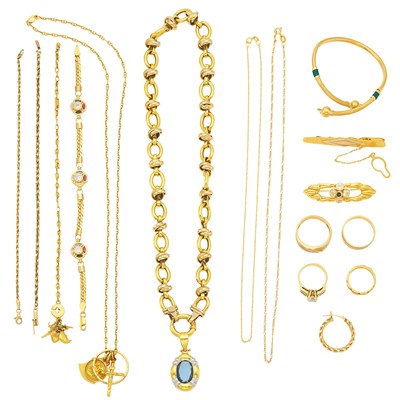 Lot 2059 - Group of Gold, Low Karat Gold and Gold-Filled Jewelry