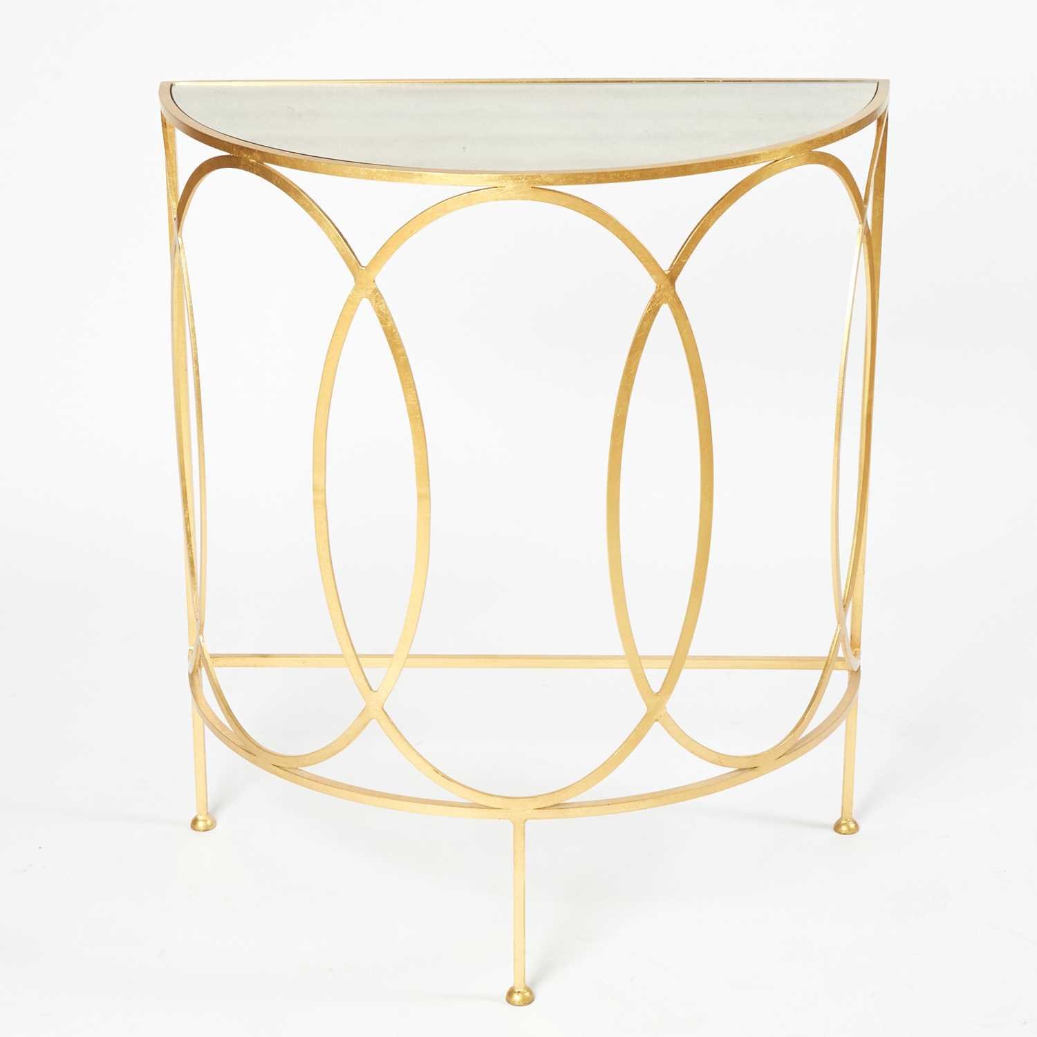 Lot 306 - Gilt-Metal Mirrored Console Table