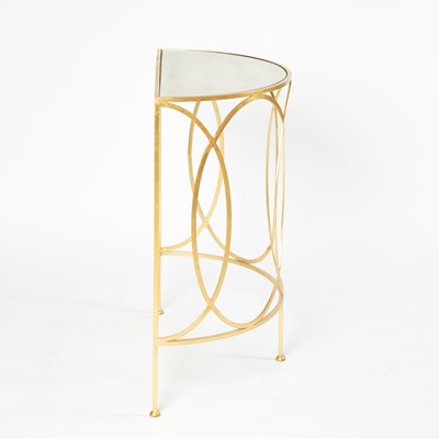 Lot 306 - Gilt-Metal Mirrored Console Table