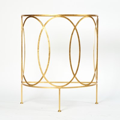 Lot 306 - Gilt-Metal Mirrored Console Table