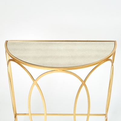 Lot 306 - Gilt-Metal Mirrored Console Table