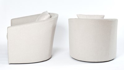 Lot 307 - Pair of Upholstered Round Back Chairs