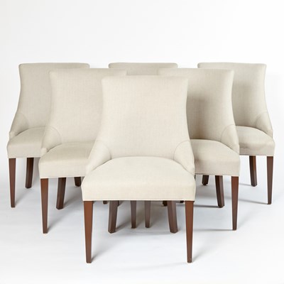 Lot 310 - Set of Six Upholstered Dining Chairs