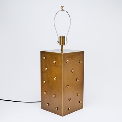 Lot 311 - Pair of Metal Studded Table Lamps