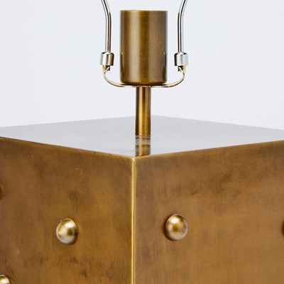 Lot 311 - Pair of Metal Studded Table Lamps