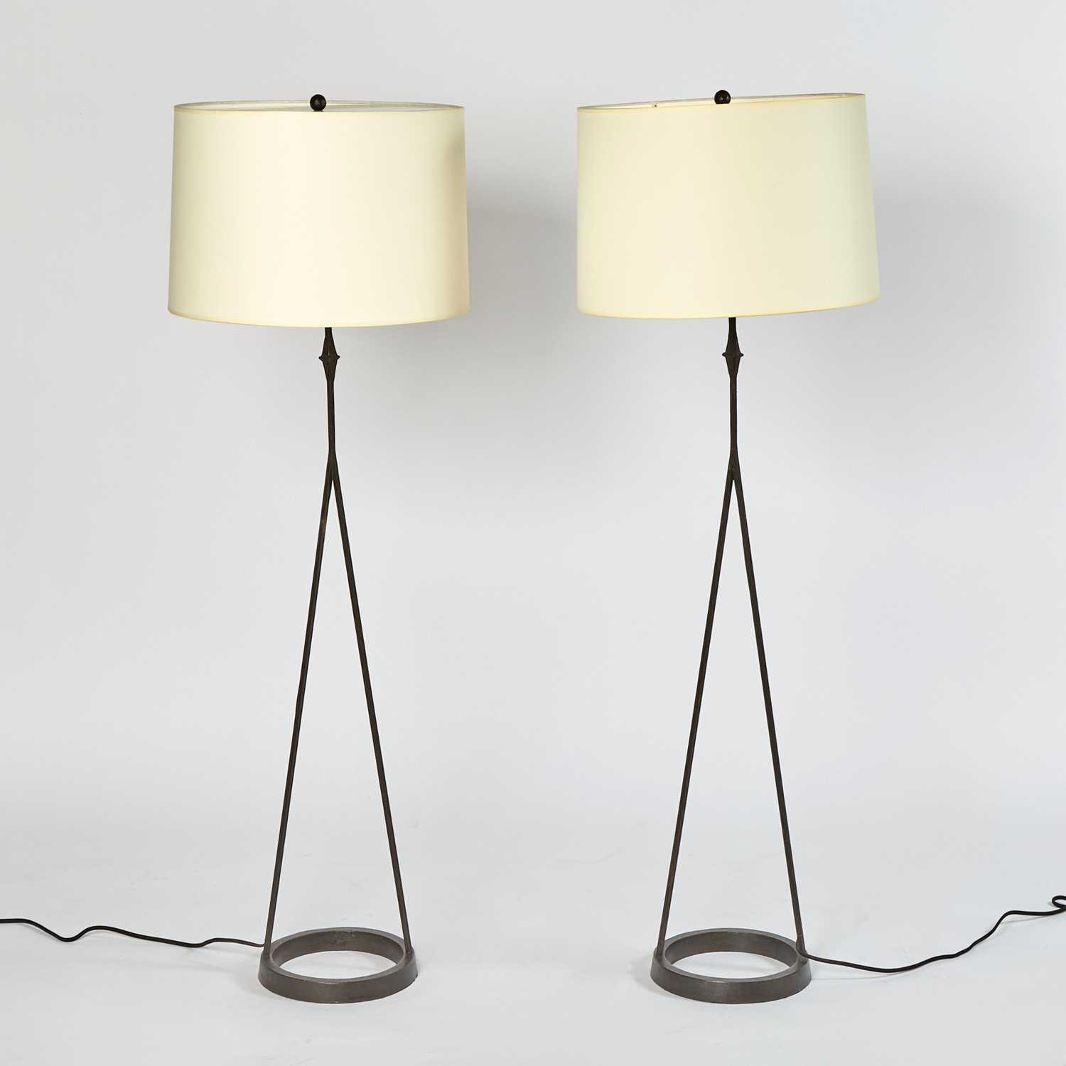 Lot 314 - Pair of Iron Floor Lamps