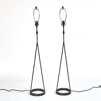 Lot 314 - Pair of Iron Floor Lamps