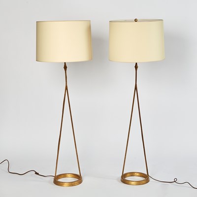 Lot 319 - Pair of Gilt-Metal Floor Lamps