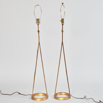 Lot 319 - Pair of Gilt-Metal Floor Lamps