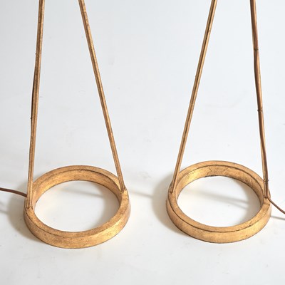 Lot 319 - Pair of Gilt-Metal Floor Lamps