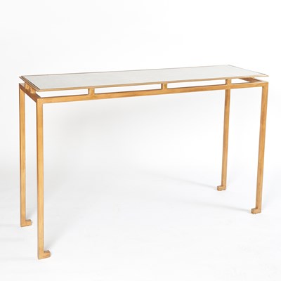 Lot 324 - Gilt-Metal Mirrored Top Console Table