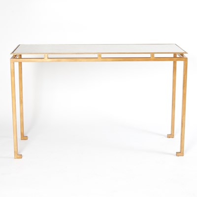Lot 324 - Gilt-Metal Mirrored Top Console Table