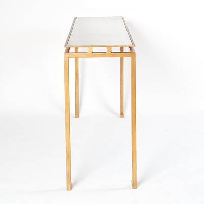 Lot 324 - Gilt-Metal Mirrored Top Console Table