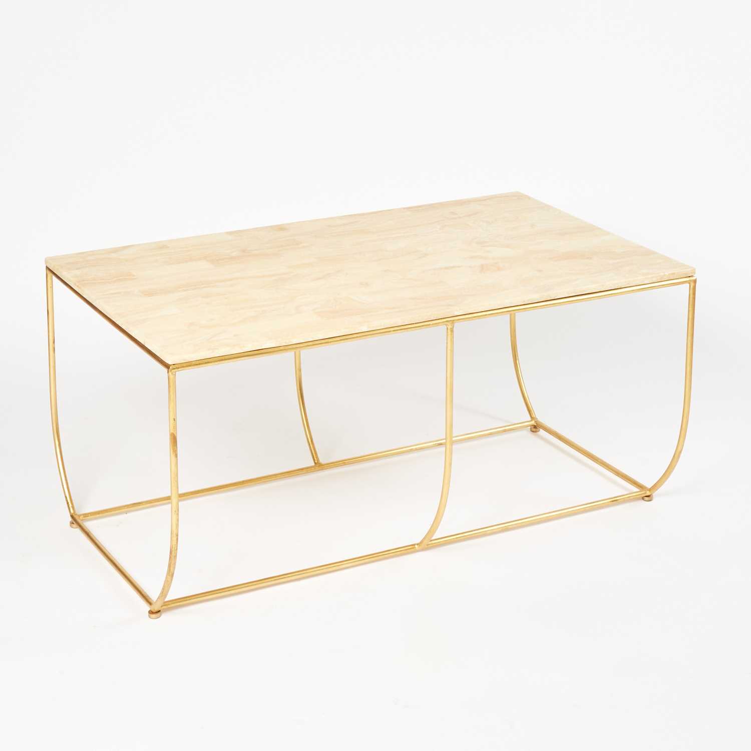 Lot 326 - Faux Stone and Gilt-Metal Low Table