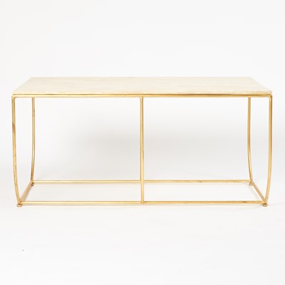 Lot 326 - Faux Stone and Gilt-Metal Low Table