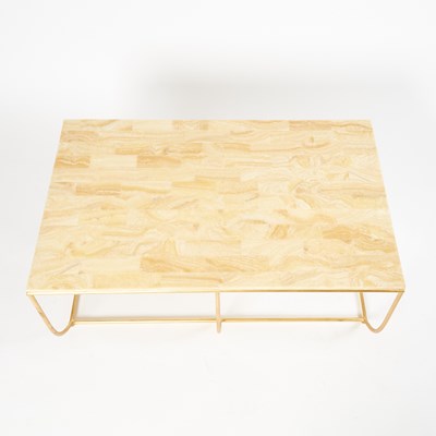 Lot 326 - Faux Stone and Gilt-Metal Low Table