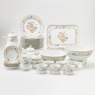 Lot 333 - Limoges Porcelain "Audubon" Pattern Partial Dinner Service