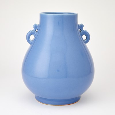 Lot 279 - A Chinese Powder Blue Glazed Porcelain Vase