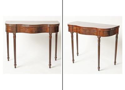 Lot 30 - Pair of Classical Mahogany Fold-Over Card Tables