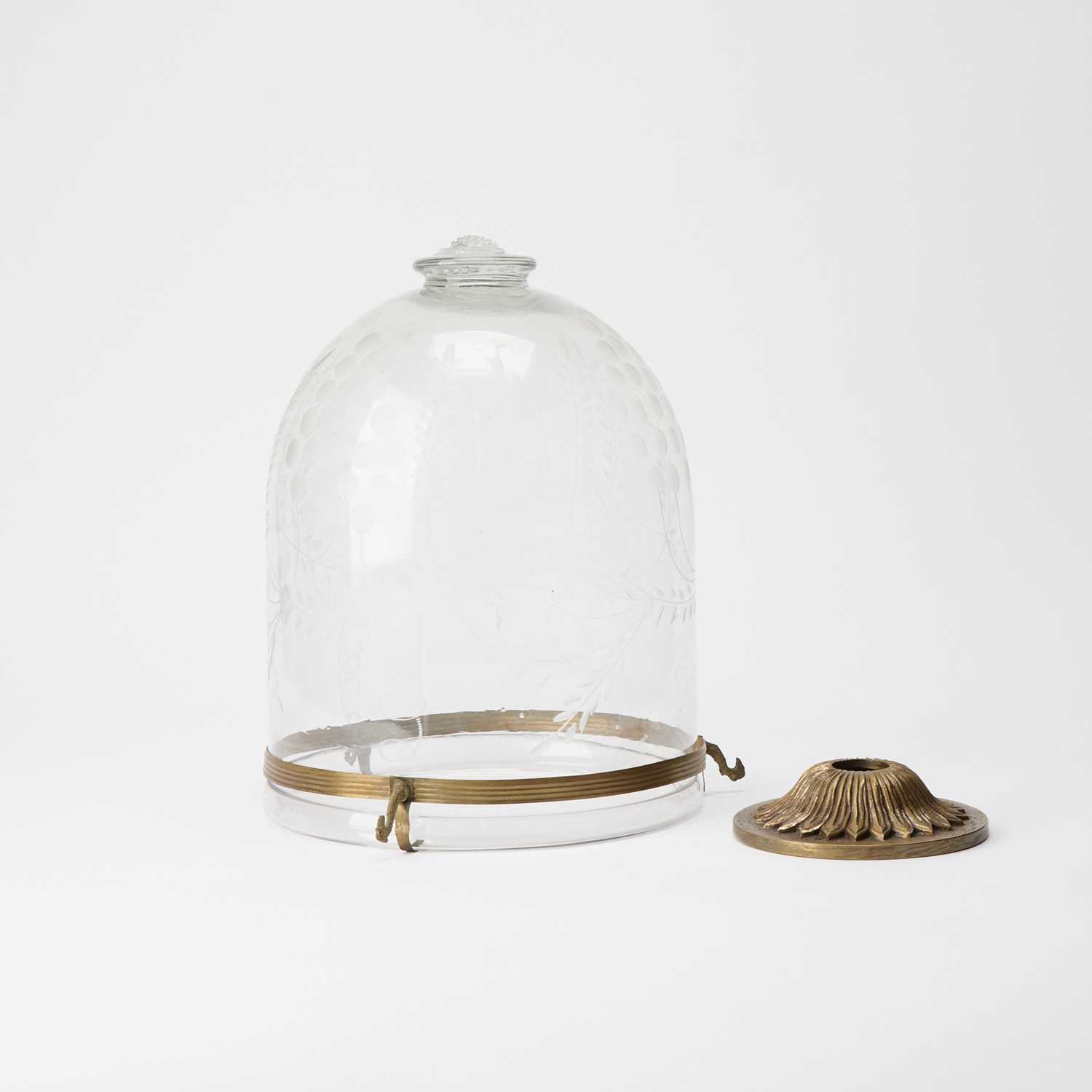 Lot 154 - Etched Glass Hall Lantern