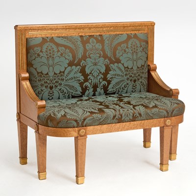 Lot 288 - Biedermeier Gilt-Metal Mounted Bird's Eye Maple Settee