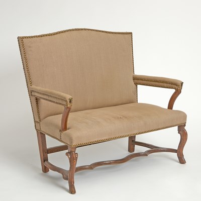 Lot 152 - Continental Walnut High Back Settee