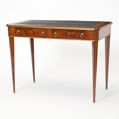 Lot 680 - North European Brass-Mounted Mahogany Writing Table