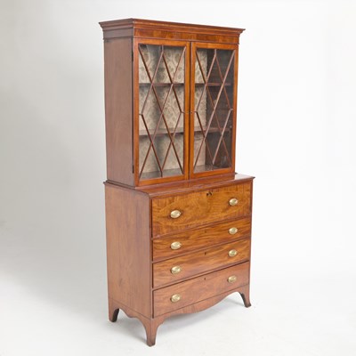 Lot 137 - George III Mahogany Secretary Bookcase