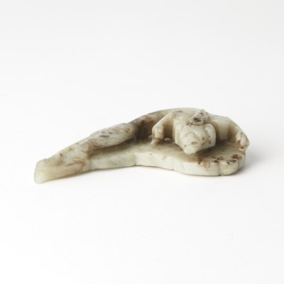 Lot 35 - A Chinese Nephrite Jade Carving of a Chilong