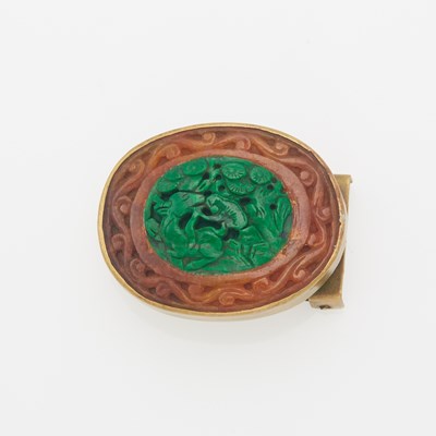 Lot 36 - A Chinese Jade Belt Buckle