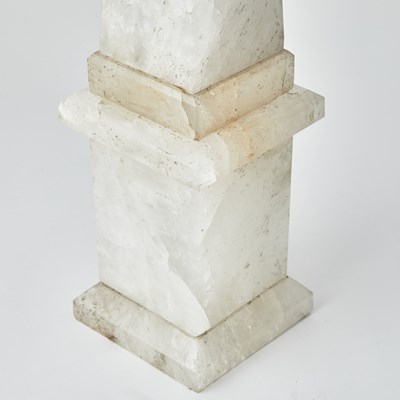 Lot 208 - Pair of Rock Crystal Obelisks